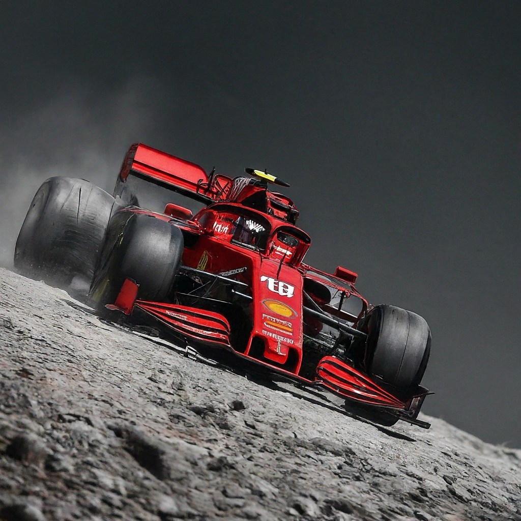 F1 Car on the Moon