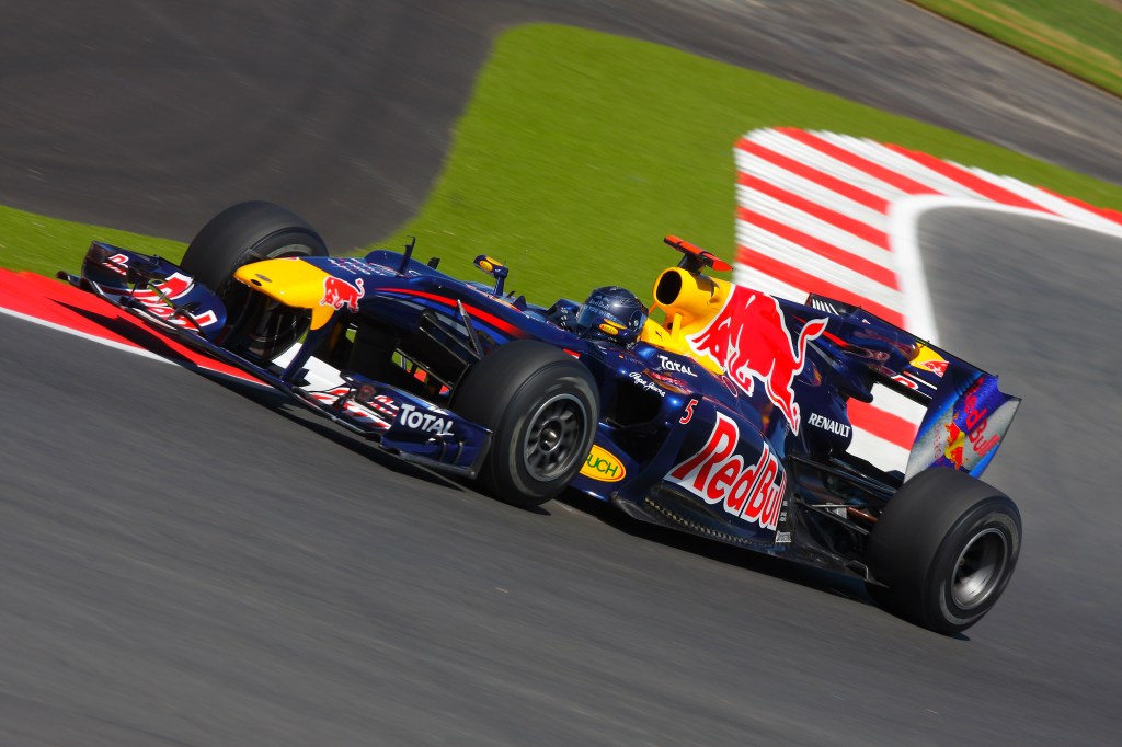 Sebastian Vettel racing in 2010