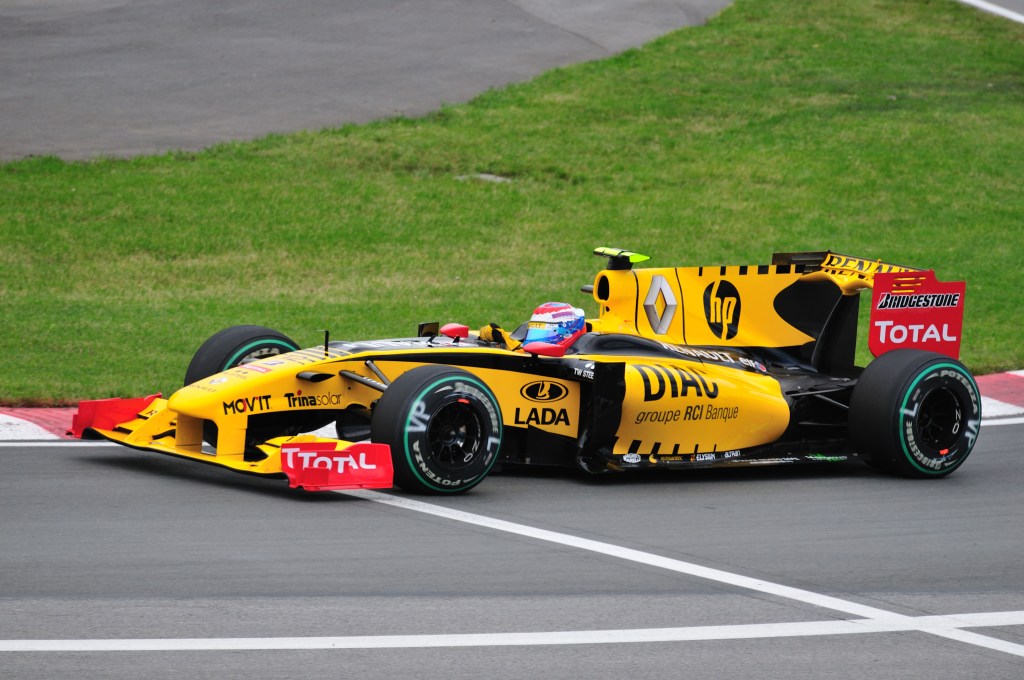 Petrov driving for Renault F1 in 2010.