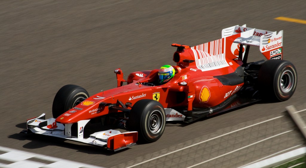 Massa racing in 2010 for Ferrari.